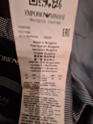Abito uomo Armani nero