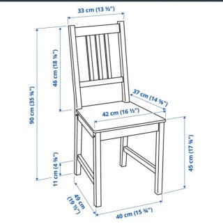4 Sillas IKEA Stefan Madera Negras