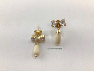 pendientes oro 18k con piedra
