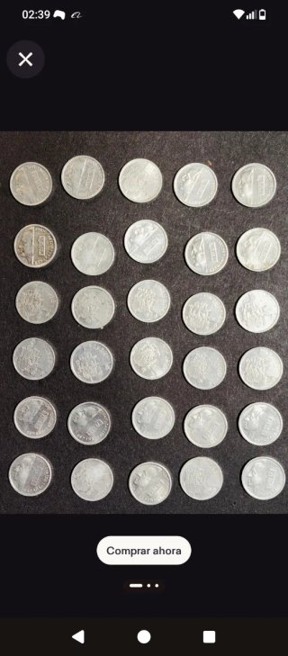 Lote 5 monedas Alfonso XIII 50 céntimos