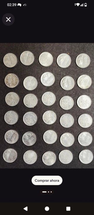 Lote 5 monedas Alfonso XIII 50 céntimos