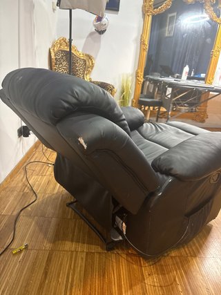 Sillón Masaje Cuero Negro
