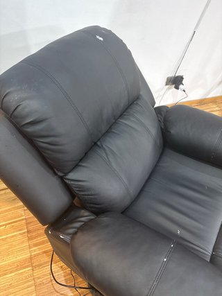Sillón Masaje Cuero Negro