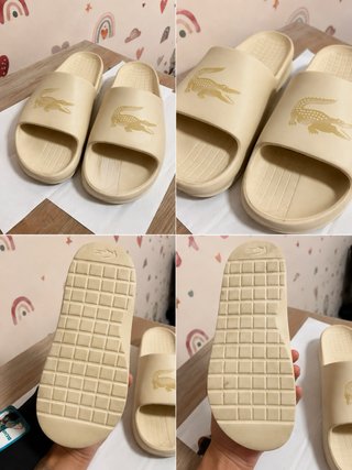 Chanclas Lacoste Beige