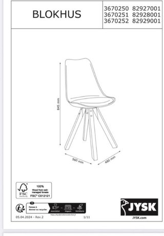 Juego de 4 Sillas Comedor Blancas