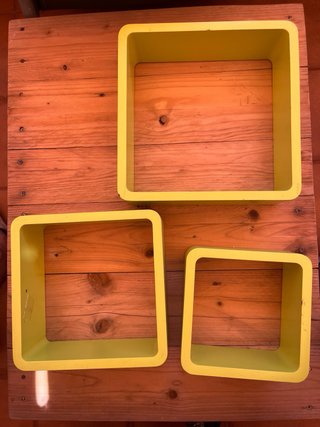 Estanterías Cubo Amarillas (Set 3)