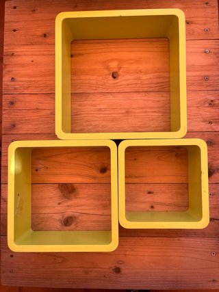 Estanterías Cubo Amarillas (Set 3)
