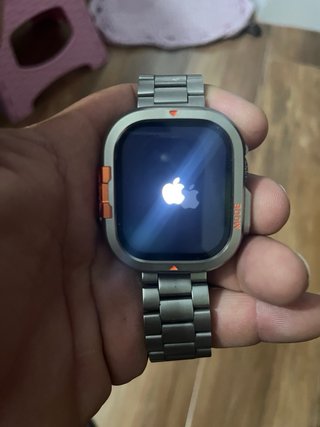 Reloj Smartwatch Plata y Naranja copia ultra 3