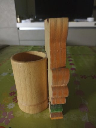 Portapenne gufo in legno Bartolucci Made in Italy