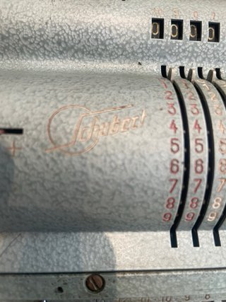Calculadora Mecánica Schubert Rastatt Vintage