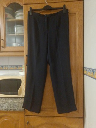 Pantalones vestir señora azul marino