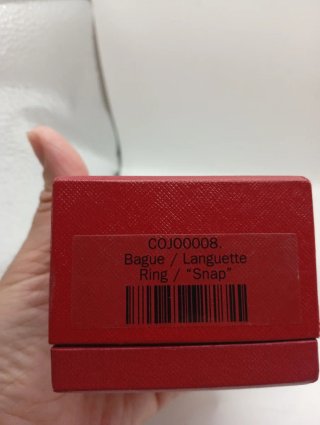 Scatola porta anelli Cartier rossa