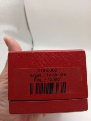Scatola porta anelli Cartier rossa