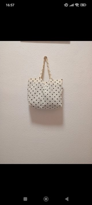 Bolso de tela con lunares