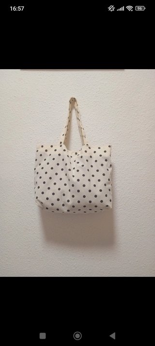 Bolso de tela con lunares