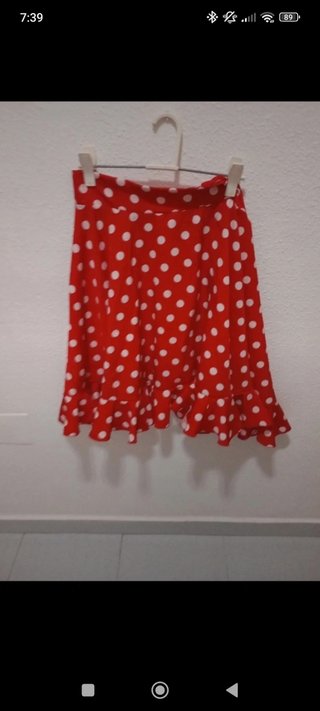 Mandil Flamenco Rojo Lunares Blancos