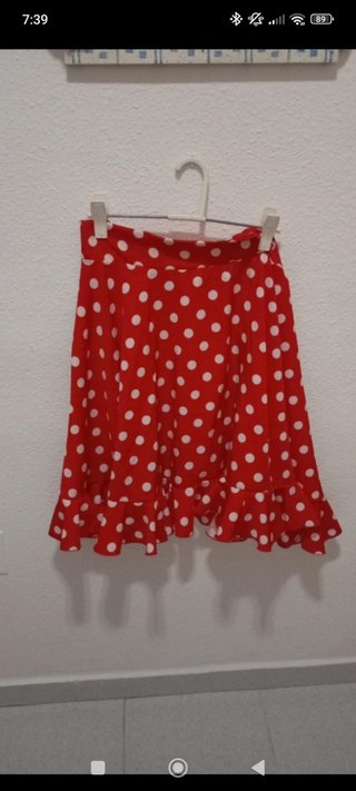 Mandil Flamenco Rojo Lunares Blancos