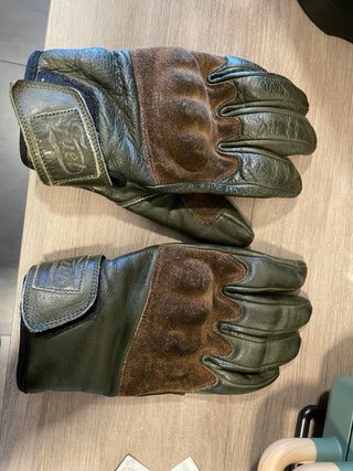 Guanti Moto Fuel in Pelle Vintage Taglia XL