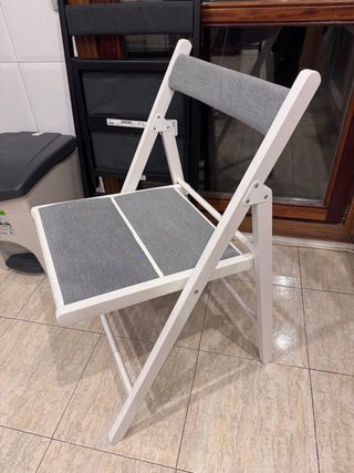 Sillas plegables Ikea blanco con gris