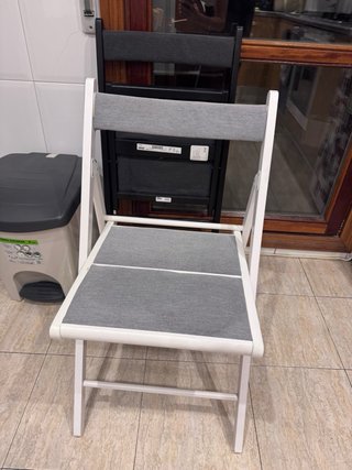 Sillas plegables Ikea blanco con gris