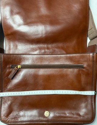Borsa in pelle da uomo a tracolla marrone