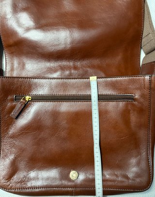 Borsa in pelle da uomo a tracolla marrone
