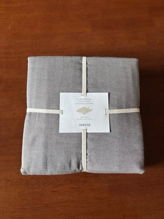 Funda Nórdica Zara Home Gris Algodón