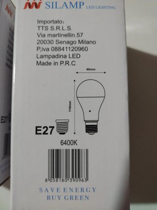Lotto 2 Lampadine LED E27 11W con Sensore Crepusco