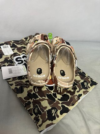 Crocs x Bape Talla 41 Camuflaje Marrón