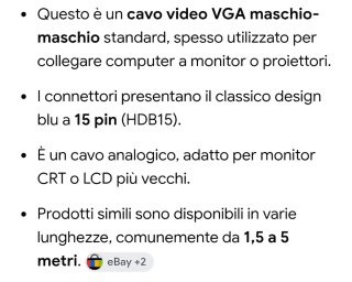 Cavo VGA Blu