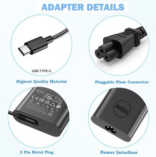 TUVOYO Cargador 165W 28V 5.9A USB‑C DELL Precision