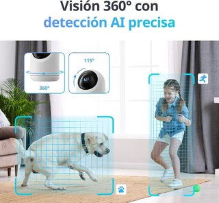 SWITCHBOT cámara Wi-Fi 2K 360 interior detección
