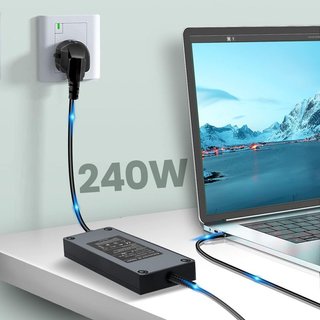 TUVOYO Cargador 240W 19.5V 12.3A 7.4x5.0mm DELL