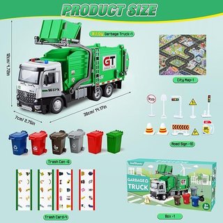 Joellfuner Camion Basura Juguete Efectos Luces