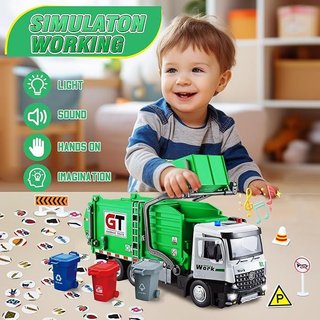 Joellfuner Camion Basura Juguete Efectos Luces