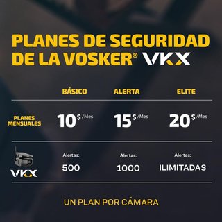 VOSKER VKX Cam 4G solar IP65 vídeos 15s a Demanda