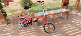 Bicicleta plegable roja 16