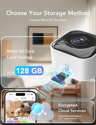 GNCC GC4 cámaras 2K IA WiFi Interior 2.4-5GHz 2Pcs