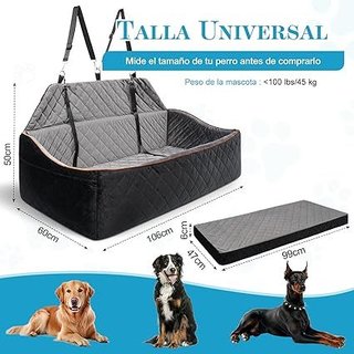 CEMOFE Asiento Coche Perros Grandes y Medianos