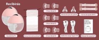 MOMAINI QY108 Pack 2 Sacaleches 4 Modos 12 Niveles