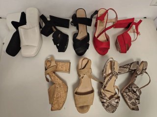 Lote de 5 pares de sandalias de tacón