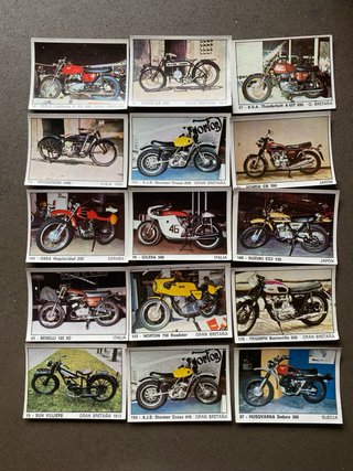 Cromos antiguos de motos