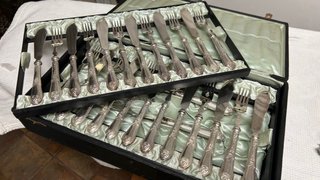 Servizio posate pesce Broggi placcato argento