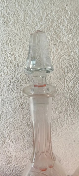 Coppia bottiglie cristallo molato del 900