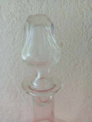 Caraffa bottiglia  in vetro molato del '900