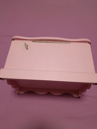Joyero rosa con espejo y cajones