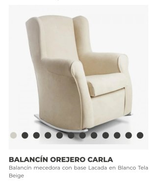 Sillón de lactancia orejero beige