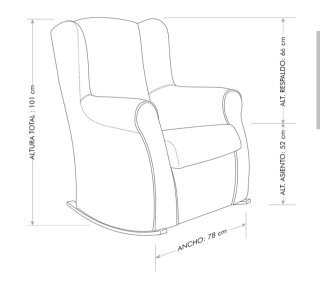 Sillón de lactancia orejero beige