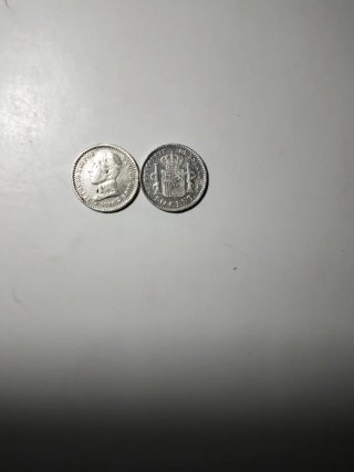 Lote 2 monedas 50 céntimos Alfonso XII 1910