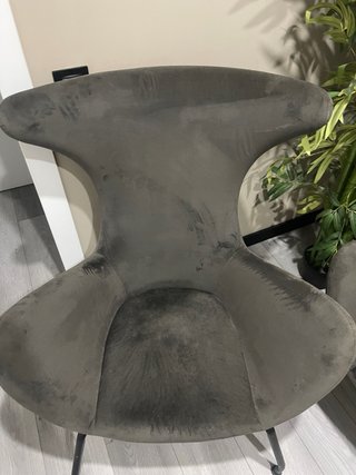 Butaca terciopelo gris oscuro